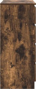 vidaXL Komoda z szufladami Dąb wędzony 71x35x84 cm Drewno klejone 7