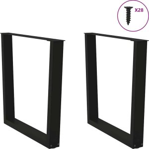 vidaXL Nogi do stołu jadalnego w kształcie litery V 2 szt. Czarne Stal 4