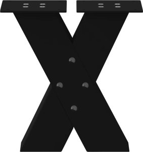 vidaXL Nogi do stolika kawowego, 2 szt., czarne, 40x(30-31) cm, stal 5