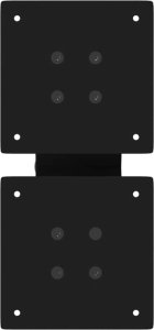 vidaXL Nogi do stolika kawowego, 2 szt., czarne, 40x(30-31) cm, stal 7