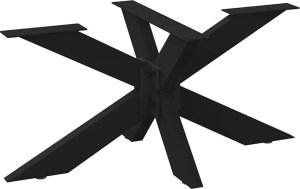 vidaXL Noga stolika kawowego, czarny, 98x58x(42-43) cm, stal 1