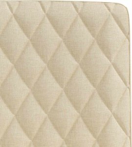 vidaXL Krzesła stołowe, 2 szt., kremowe, obite tkaniną 7