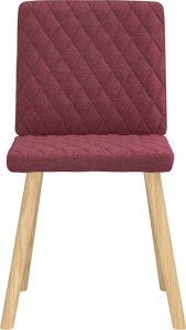 vidaXL Krzesła stołowe, 4 szt., winna czerwień, obite tkaniną 4