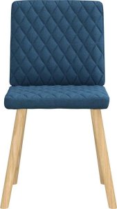 vidaXL Krzesła stołowe, 6 szt., niebieskie, obite tkaniną 4