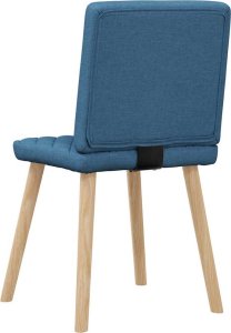 vidaXL Krzesła stołowe, 6 szt., niebieskie, obite tkaniną 6