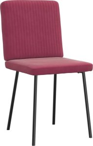 vidaXL Krzesła stołowe, 4 szt., winna czerwień, obite aksamitem 4