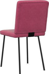 vidaXL Krzesła stołowe, 4 szt., winna czerwień, obite aksamitem 6