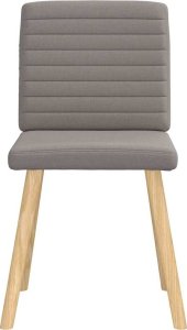 vidaXL Krzesła stołowe, 2 szt., kolor taupe, obite tkaniną 4