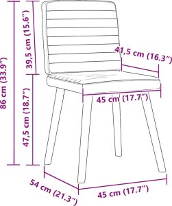 vidaXL Krzesła stołowe, 2 szt., kolor taupe, obite tkaniną 9