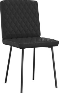 vidaXL Krzesła stołowe, 4 szt., czarne, obite sztuczną skórą 3