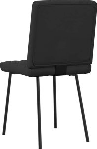 vidaXL Krzesła stołowe, 4 szt., czarne, obite sztuczną skórą 6