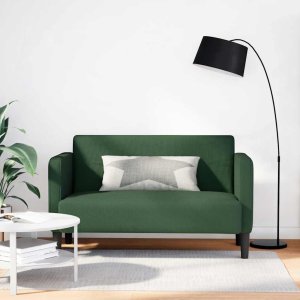 vidaXL Sofa dwuosobowa Jungle Green 109 cm Tkanina sztruksowa 1