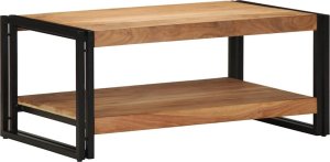 vidaXL Stolik kawowy 90x50x38 cm Drewno lite Akacja 1