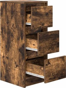 vidaXL Komoda Dąb wędzony 29,5x34x76 cm Drewno klejone 5