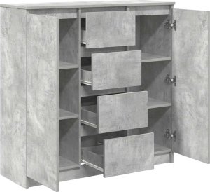 vidaXL Komoda z szufladami Betonowy Szary 100,5x35x98,5 cm 5