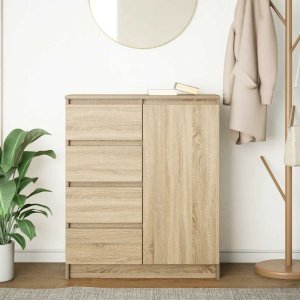 vidaXL Komoda z szufladami Dąb Sonoma 71x35x84 cm Drewno klejone 3