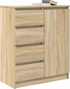 vidaXL Komoda z szufladami Dąb Sonoma 71x35x84 cm Drewno klejone 4