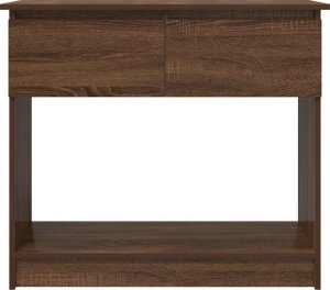 vidaXL Konsola z szufladami Brązowy Dąb 85,5x38,5x74,5 cm 5