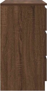 vidaXL Komoda z szufladą Brązowy dąb 71x35x65 cm Drewno klejone 7