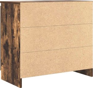 vidaXL Komoda z szufladą Dąb wędzony 71x35x65 cm Drewno klejone 8