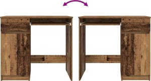 Biurko vidaXL Brązowe 86 cm x 49 cm 9