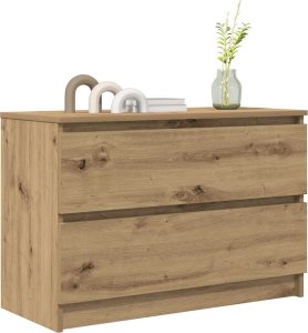 vidaXL Szafka RTV Artisan Oak 80x35x54 cm Drewno klejone 3