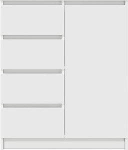 vidaXL Komoda z szufladami Biała 71x35x84 cm Drewno klejone 6