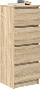 vidaXL Komoda Sonoma Oak 37,5x35x99 cm Drewno klejone 4