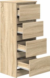 vidaXL Komoda Sonoma Oak 37,5x35x99 cm Drewno klejone 5