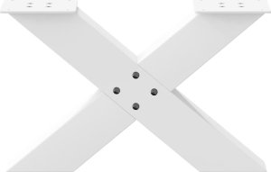 vidaXL Nogi do stolika kawowego, 2 szt., białe, 50x(30-31) cm, stal 5