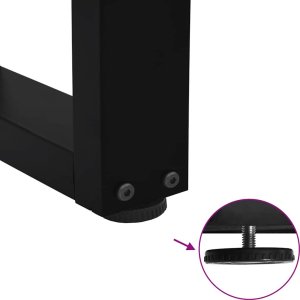 vidaXL Nogi do stołu jadalnego w kształcie litery V 2 szt. Czarne Stal 9