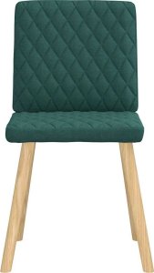 vidaXL Krzesła stołowe, 2 szt., ciemnozielone, obite tkaniną 3