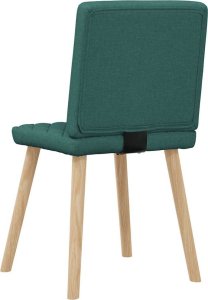 vidaXL Krzesła stołowe, 2 szt., ciemnozielone, obite tkaniną 6