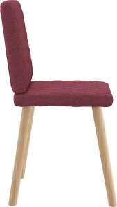 vidaXL Krzesła stołowe, 2 szt., winna czerwień, obite tkaniną 5