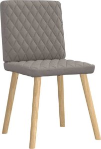 vidaXL Krzesła stołowe, 6 szt., taupe, tapicerowane tkaniną 3