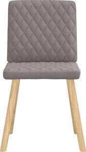 vidaXL Krzesła stołowe, 6 szt., taupe, tapicerowane tkaniną 4