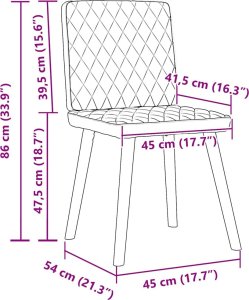 vidaXL Krzesła stołowe, 6 szt., taupe, tapicerowane tkaniną 9