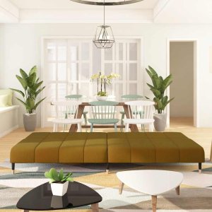 vidaXL 2-osobowa kanapa, brązowa, tapicerowana aksamitem 3