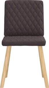 vidaXL Krzesła stołowe, 6 szt., ciemnobrązowe, obite tkaniną 4