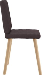 vidaXL Krzesła stołowe, 6 szt., ciemnobrązowe, obite tkaniną 5