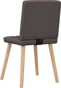 vidaXL Krzesła stołowe, 6 szt., ciemnobrązowe, obite tkaniną 6