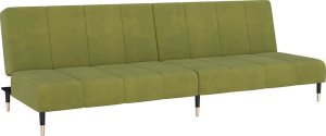 vidaXL 2-osobowa kanapa, jasnozielona, tapicerowana aksamitem 2