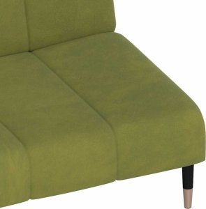 vidaXL 2-osobowa kanapa, jasnozielona, tapicerowana aksamitem 9