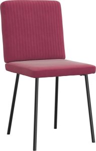 vidaXL Krzesła stołowe, 2 szt., winna czerwień, obite aksamitem 3