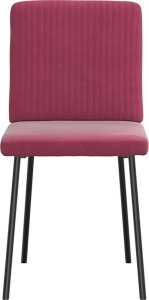 vidaXL Krzesła stołowe, 2 szt., winna czerwień, obite aksamitem 4