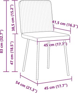 vidaXL Krzesła stołowe, 2 szt., winna czerwień, obite aksamitem 9