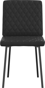 vidaXL Krzesła stołowe, 6 szt., czarne, sztuczna skóra 4