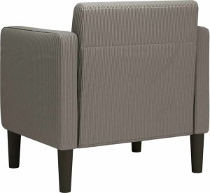 vidaXL Sofa Fotel z Podłokietnikami Jasnoszary 54 cm Tkanina Kordowa 5
