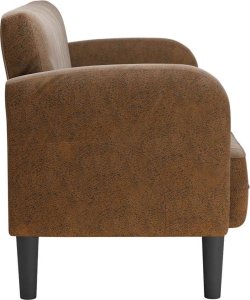 vidaXL Sofa dwuosobowa brązowa 110 cm sztuczna skóra 4