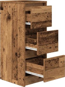 vidaXL Komoda Stare drewno 29,5x34x76 cm Drewno klejone 5